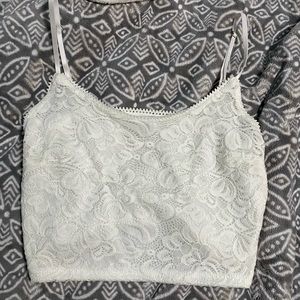 White Lace crop top